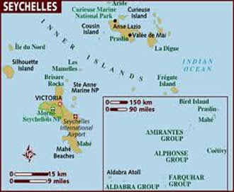 Chart of Seychelles